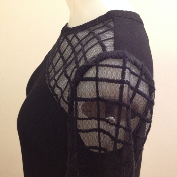 FOREVER21 Short Sleeve Crop Top Black - Picture 4 of 7